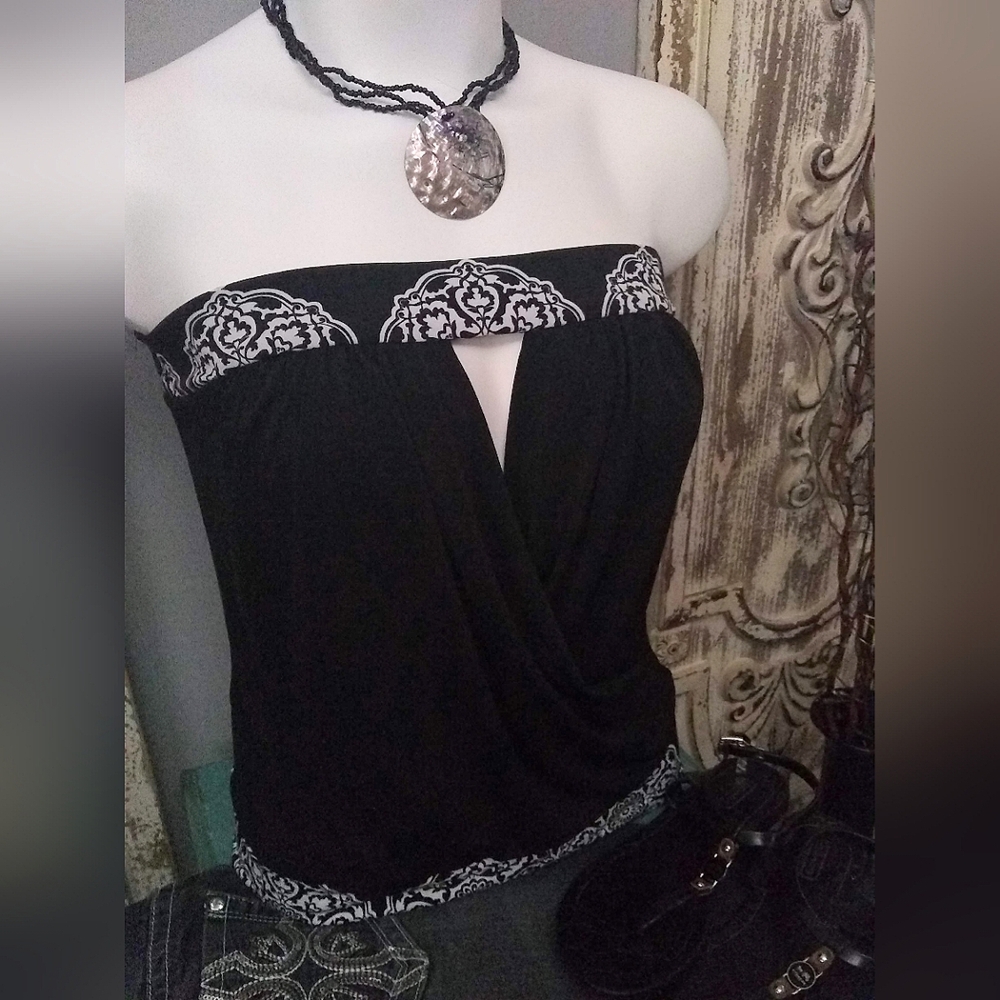XS White House Black Market Keyhole Sleeveless Tube Top - Picture 11 of 12